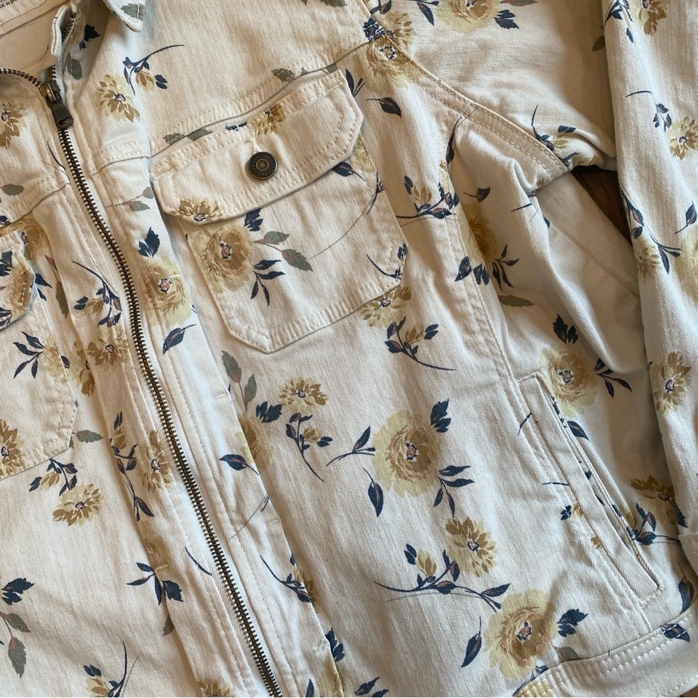 Sonoma • Neutral Floral Cream Jacket • Size 1x - Picture 5 of 7